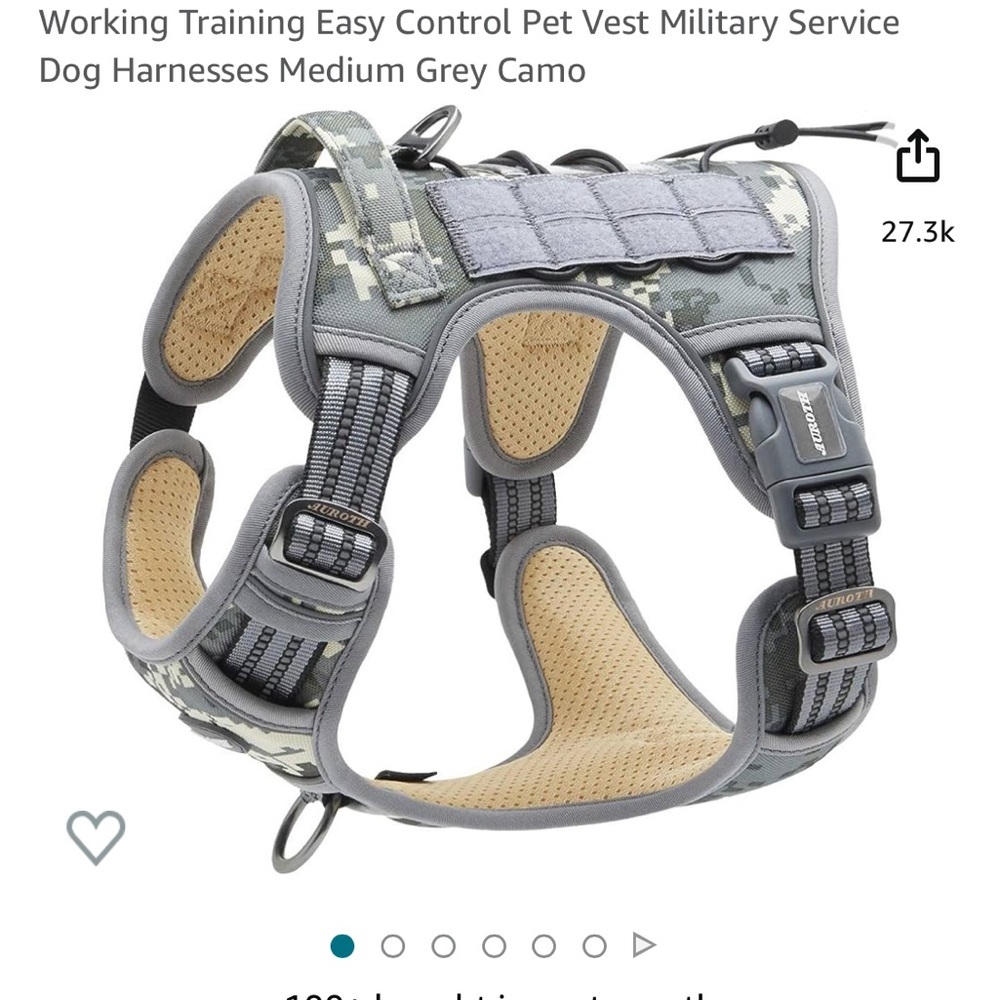 AUROTH Tactical Dog Harness for Small medium Dogs No Pull Adjustable harness - Picture 2 of 10